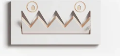Porte-manteaux en bouleau teinté blanc 40x20cm Fläpps Monsterhäng - Ambivalenz