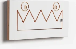 Porte-manteaux en bouleau teinté blanc 40x20cm Fläpps Monsterhäng - Ambivalenz