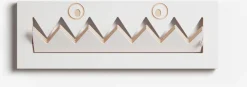 Porte-manteaux en bouleau teinté blanc 60x20cm Fläpps Monsterhäng - Ambivalenz