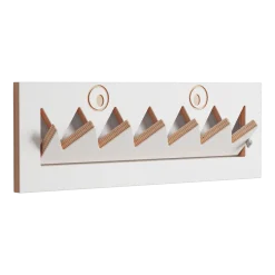 Porte-manteaux en bouleau teinté blanc 60x20cm Fläpps Monsterhäng - Ambivalenz