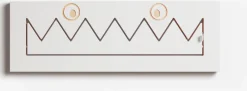 Porte-manteaux en bouleau teinté blanc 60x20cm Fläpps Monsterhäng - Ambivalenz