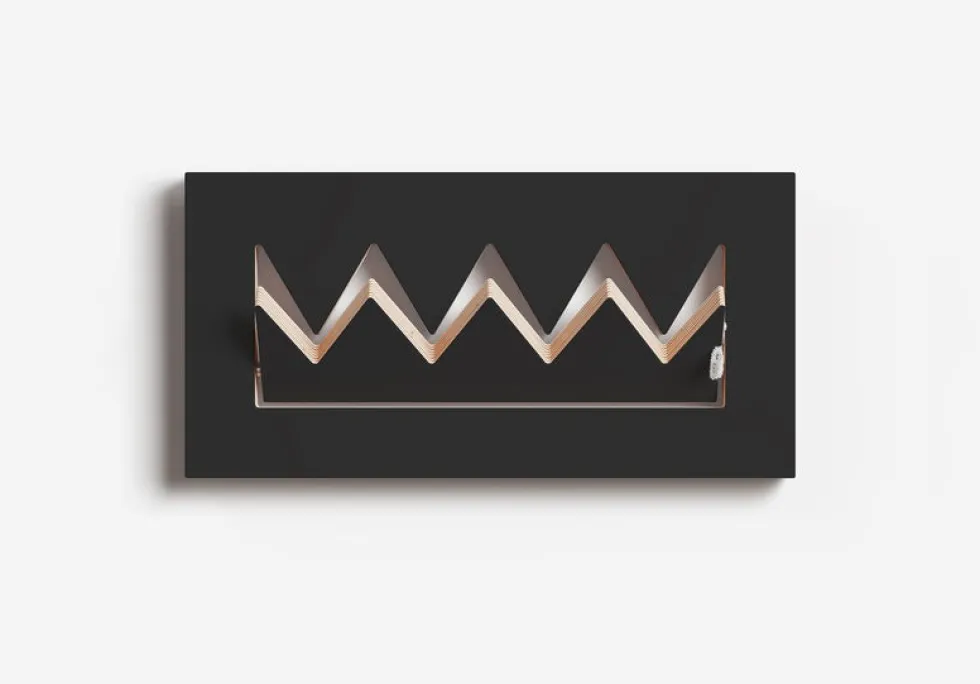 Porte-manteaux en bouleau teinté noir 40x20cm Fläpps Crownhäng - Ambivalenz