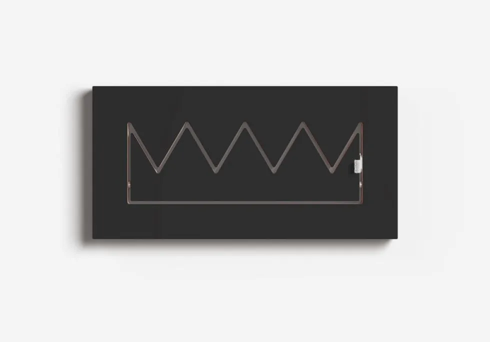 Porte-manteaux en bouleau teinté noir 40x20cm Fläpps Crownhäng - Ambivalenz