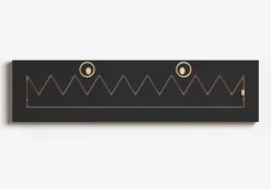 Porte-manteaux en bouleau teinté noir 80x20cm Fläpps Monsterhäng - Ambivalenz