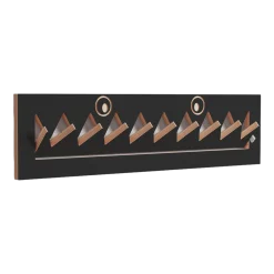 Porte-manteaux en bouleau teinté noir 80x20cm Fläpps Monsterhäng - Ambivalenz