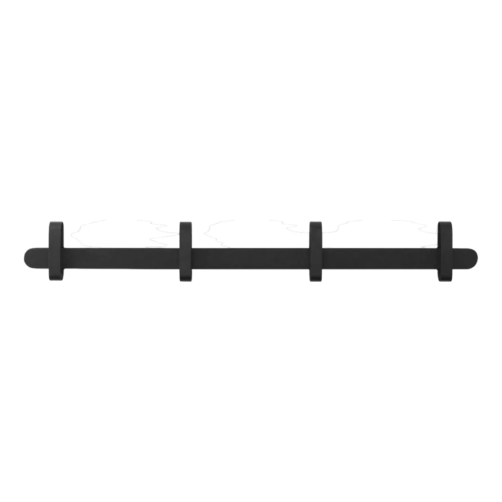 Porte-manteaux en frêne et acier noir 81,5 x 5,3 x 10,5 cm Hoop - Normann Copenhagen