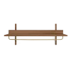 Porte-manteaux murale en chêne foncé 37cm Sector - Ferm living