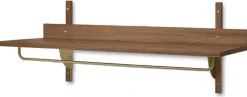 Porte-manteaux murale en chêne foncé 37cm Sector - Ferm living