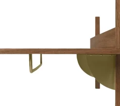 Porte-manteaux murale en chêne foncé 37cm Sector - Ferm living