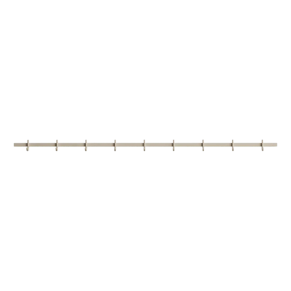 Porte-manteaux mural en aluminium beige 123x5,2x4,7cm Relief - String furniture