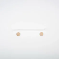 Porte-manteaux étagère en chêne blanchi huilé et acier blanc 50 cm - Gazzda