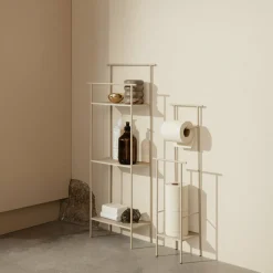 Porte-papier toilette en métal beige Dora - Ferm Living