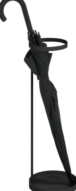 Porte-parapluie en acier noir volcanique Gugi - noo.ma