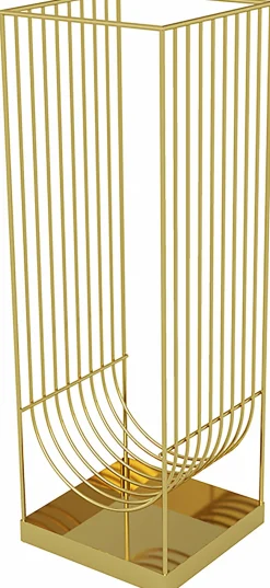 Porte-parapluies en acier inoxydable doré 56 cm Curva - AYTM