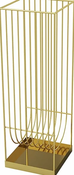 Porte-parapluies en acier inoxydable doré 56 cm Curva - AYTM