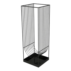 Porte-parapluies en acier inoxydable noir 56 cm Curva - AYTM