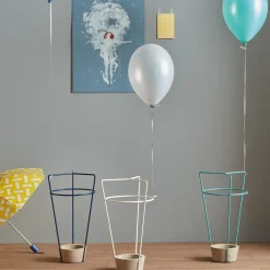 Porte-parapluies en béton et acier bleu marine Ambrogio - Meme Design