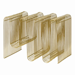 Porte-revues en acier doré 40,5 cm Curva - AYTM