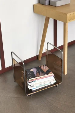 Porte-revues en verre marron Echo - Hübsch