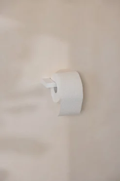Porte-rouleau papier toilette en acier blanc 8x15cm Tuali - Metallbude