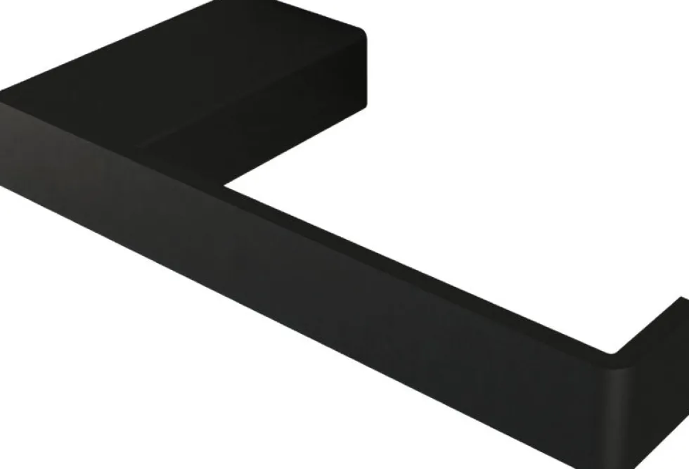 Porte-rouleau papier toilette en acier noir 8x15cm Tuali - Metallbude
