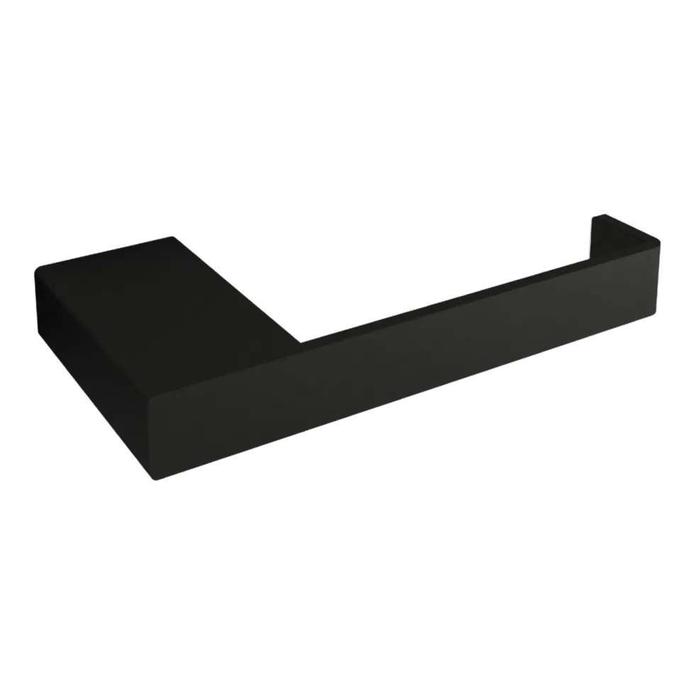 Porte-rouleau papier toilette en acier noir 8x15cm Tuali - Metallbude