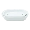 Porte-savon en porcelaine blanche brillant - Merigous