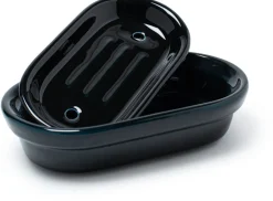 Porte-savon en porcelaine noire brillant - Merigous