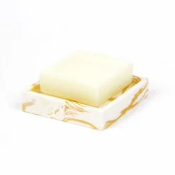 Porte-savon en roche saline jaune ocre 9,5 x 2,3 cm - Studio Rosaroom