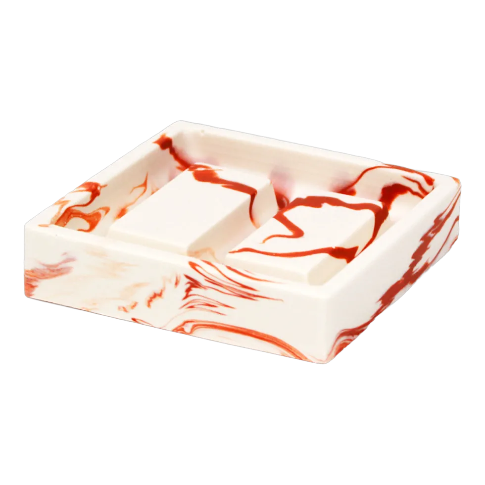 Porte-savon en roche saline terracotta 9,5 x 2,3 cm - Studio Rosaroom