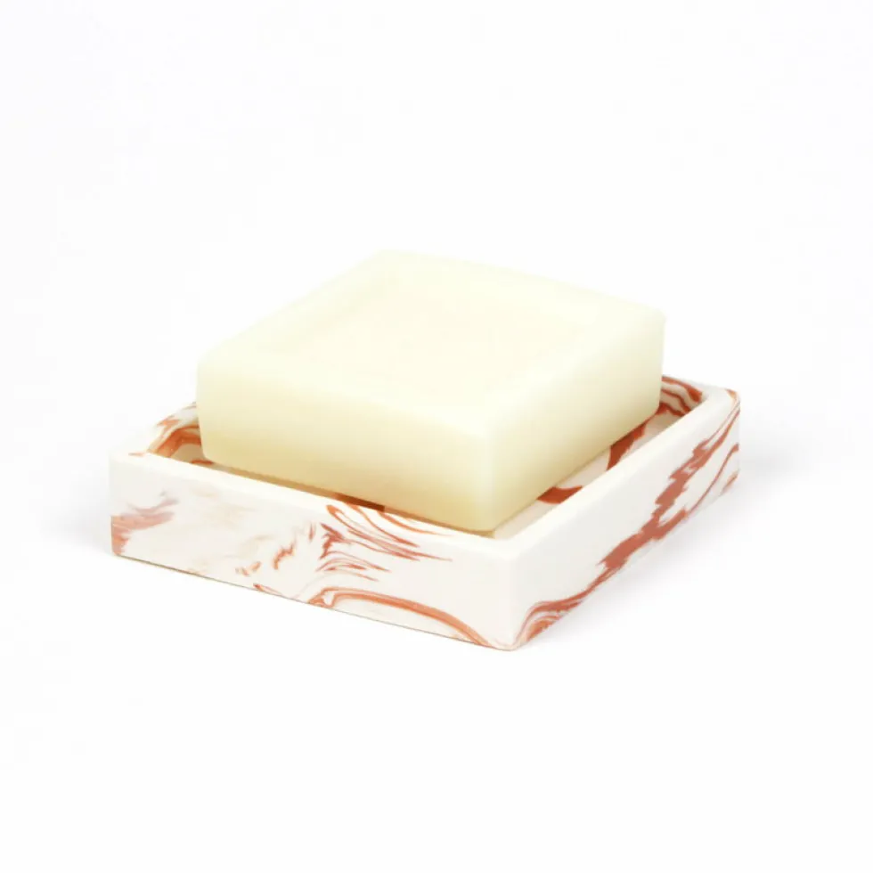 Porte-savon en roche saline terracotta 9,5 x 2,3 cm - Studio Rosaroom