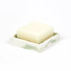 Porte-savon en roche saline vert de gris 9,5 x 2,3 cm - Studio Rosaroom