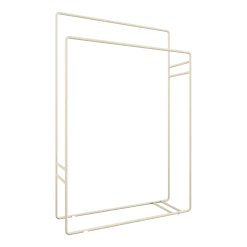 Porte-serviettes en acier beige cashew 90x60cm Delaya - Metallbude
