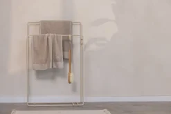 Porte-serviettes en acier beige cashew 90x60cm Delaya - Metallbude