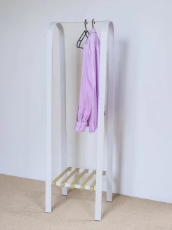 Porte-vêtements en acier gris et olive Sempre - Hübsch