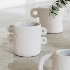 Pot décoratif en papier mâché blanc Earth - Serax