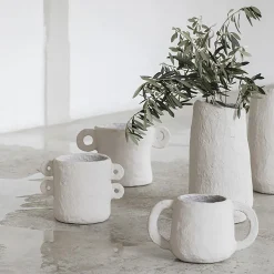 Pot décoratif en papier mâché blanc Earth - Serax
