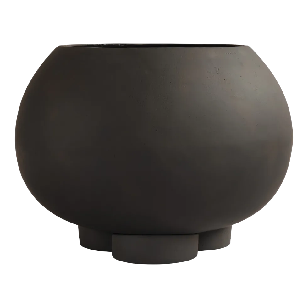 Pot de fleur en béton coffee 35x35x24,5cm mini - 101 COPENHAGEN