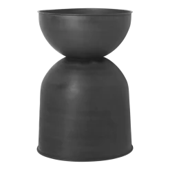Pot de fleur réversible en fer noir XS Hourglass - Ferm Living