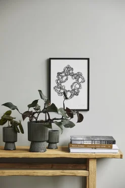 Pot de fleurs en grès gris foncé 22 cm Mull - Nordal