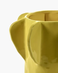 Pot de fleurs en grès jaune 25x24cm 01 S Molly - SERAX