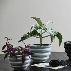 Pot de fleurs en métal gris 19 cm Kawau - Nordal