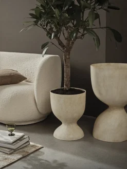 Pot en fibres de verre blanc 45cm Evoke - Ferm living