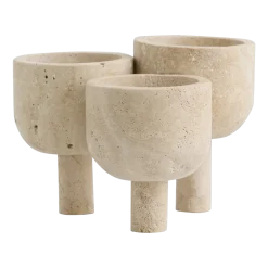 Pot en travertin 19x13cm Roca - Nordal