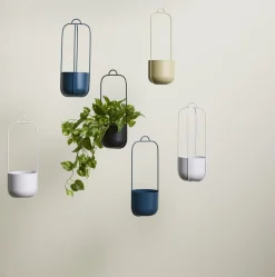 Pot à fleurs en suspension gris (lot de 2) Lotus - Hübsch