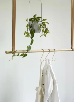 Pot à fleurs en suspension gris (lot de 2) Lotus - Hübsch