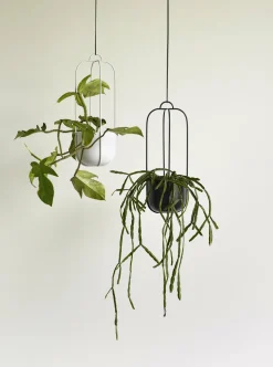 Pot à fleurs en suspension gris (lot de 2) Lotus - Hübsch