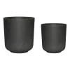 Pot à fleurs noir (lot de 2) Among - Hübsch