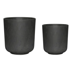 Pot à fleurs noir (lot de 2) Among - Hübsch