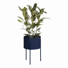 Pot à plantes en acier bleu atlantique L Maki - noo.ma